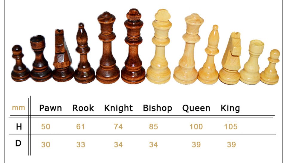 32 Medieval Plastic Chess Pieces Set King Height 64 & 75 & 95 Mm Chess Game Standard Chessmen for International Competition IA13