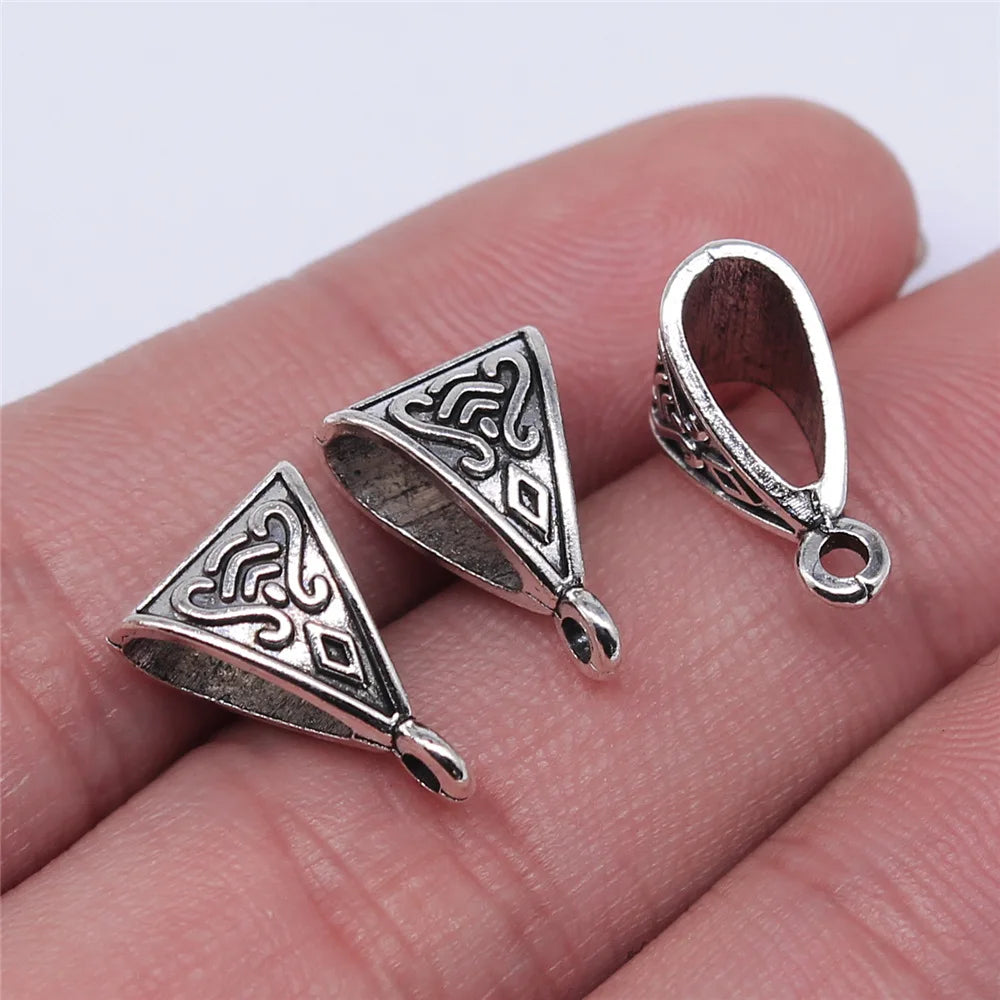 20pcs Connector Charms Bail Beads Antique Silver Color Bail Beads Charms Jewelry Findings DIY Bail Beads Charms Connector