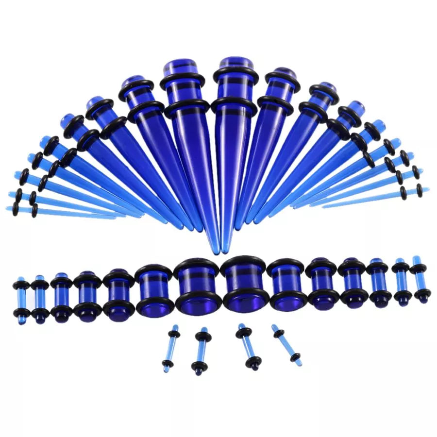 36pcs/Lot Acrylic Ear Gauge Taper and Plug Stretching Kits Mixed Color Ear Flesh Tunnel Expansion Body Piercing Jewelry 14g-00g