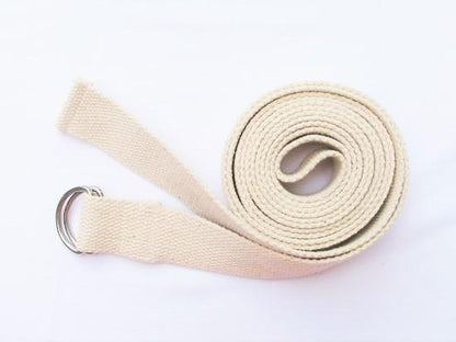 D-Ring Handwoven Cotton Yoga Strap - 6'