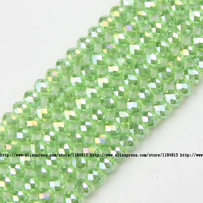 JHNBY Round Shape Upscale Austrian Crystal Beads High Quality 6mm 50pcs Loose Beads Rondelles Glass Ball Bracelet Jewelry DIY