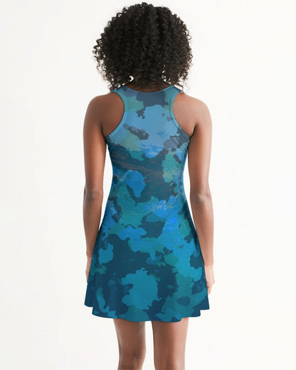 Women's Ocean Camo Casual Racerback Dress