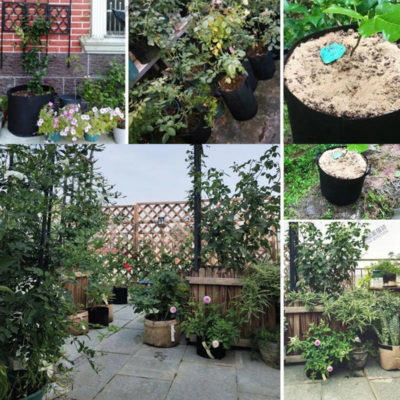 1-30 Gallon Big Plant Flower Grow Bags Pot Home Garden Tools Potato Strawberry Fabric Vegetable Jardin Gardening Growing Pots