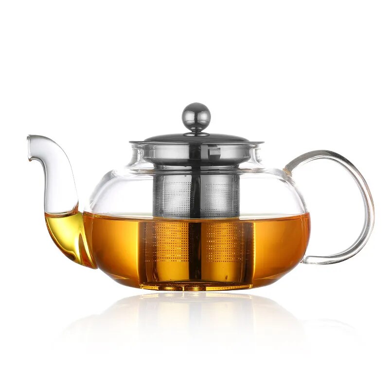 600/800ml Heat Resistant Glass Teapot Flower Tea Set Kettle Coffee Tea Pot Drink