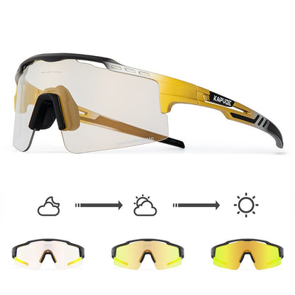 Kapvoe New Photochromic Men Women Sunglasses MTB Road Cycling Glasses Outdoor Sports Glasses UV400 Bicycle Eyewear Bike Goggles