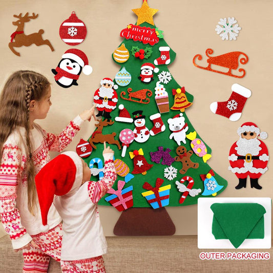 3D DIY Conical Felt Christmas Children Christmas Decor Christmas Ornaments Christmas Decorations for Home New Year Deco Noel