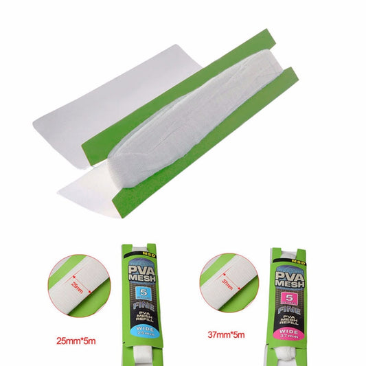 5M PVA Soluble Narrow Fishing Network Refill Stocking Bait Bag Protect Fish Net