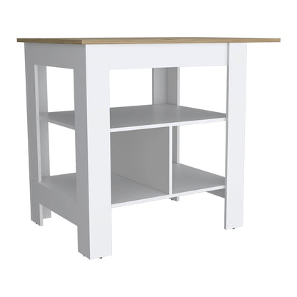 Bowie 2 Piece Kitchen Set, White / Light Oak