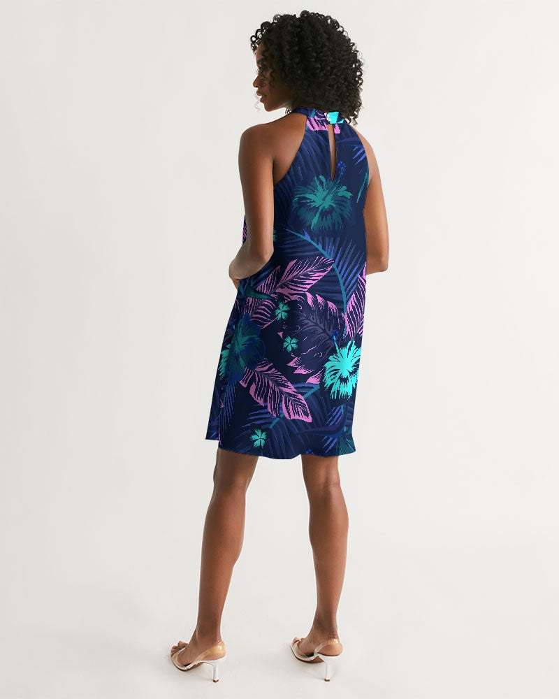 Women's Floral Veronica Casual Halter Dress