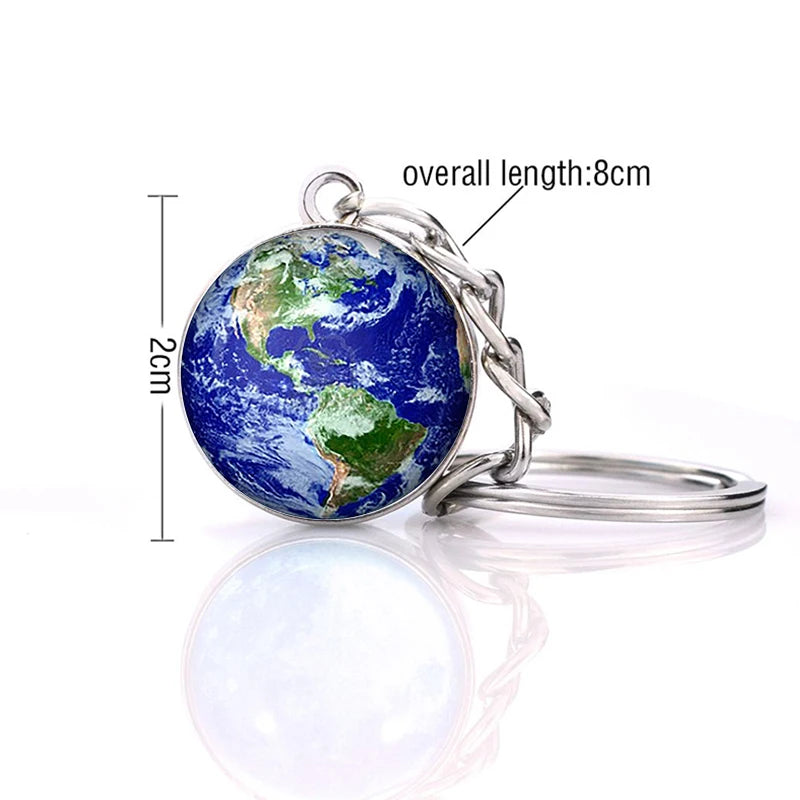 Vintage World Map Keychain Globe Earth Pendant Key Chain Americas Europe Australia Map Keychain Keyfob Christmas
