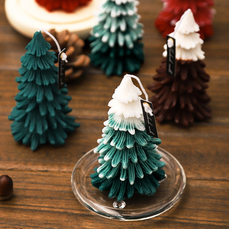Christmas Tree Fragrance Candle Handmade Christmas Atmosphere Fragrance Kid's Scene Decoration Window Ornaments