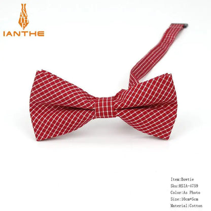 36Colors Brand Plaid Kid Bowtie Cotton Children Bowties Baby Kid Classical Pet Dog Cat Striped Butterfly Child Bow Tie