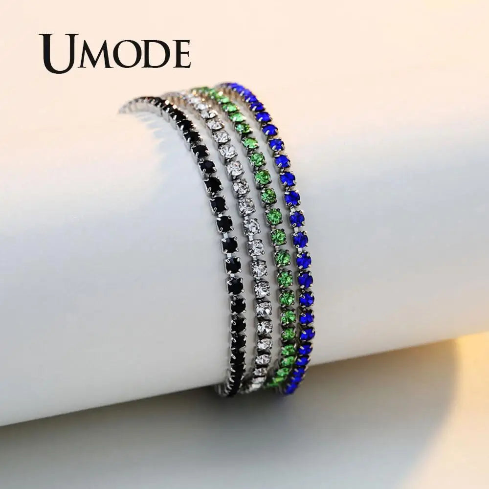 UMODE 4 Colors Cubic Zirconia Tennis Bracelet & Bangles for Women Luxury  Armbanden Voor Vrouwen Bijoux UB0124X