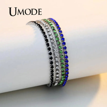 UMODE 4 Colors Cubic Zirconia Tennis Bracelet & Bangles for Women Luxury  Armbanden Voor Vrouwen Bijoux UB0124X