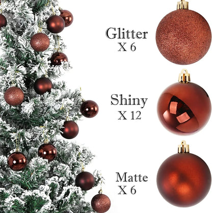 24/36pcs Christmas Balls Christmas Tree Ornament Hanging Pendent Xmas Decoration 2023 Christmas Ornaments Navidad 2024
