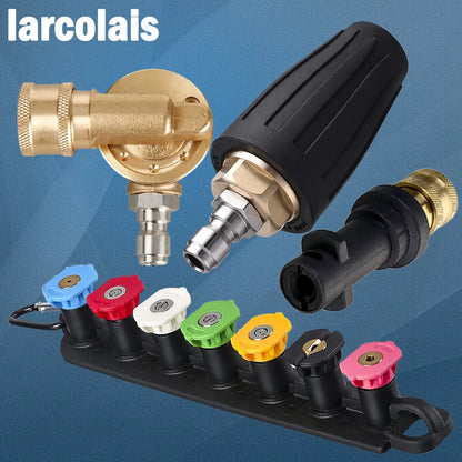 Pressure Washer Gun Adapter for Karcher K Series to 1/4'' Inch Quick Connect Fitting With Power Washer Spray Nozzle Tips