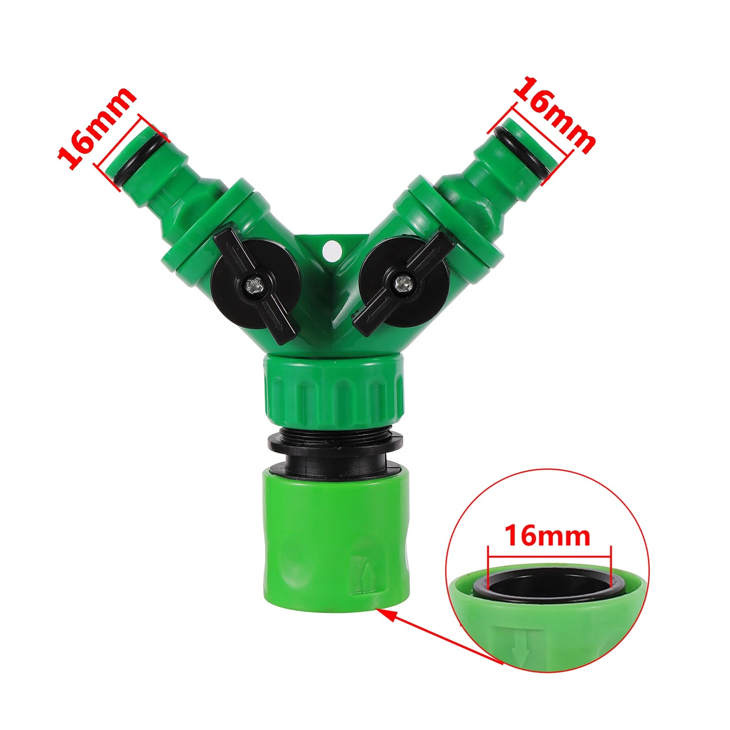 Y-Type Shunt Valve Garden Irrigation System Water Splitter 2 Way Y Shape Quick Connector Water Tap Adapter Water Controller