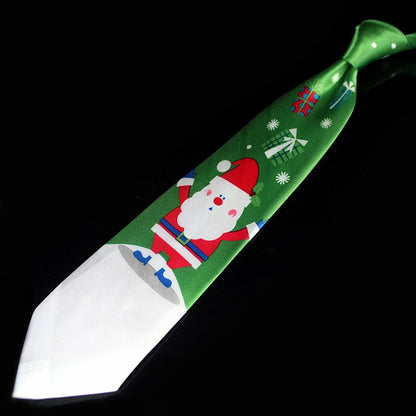 Novelty Design Christmas Ties Red Good Quality Printed Necktie Halloween Christmas Tree Snowman Elk  Tie for Men Christmas