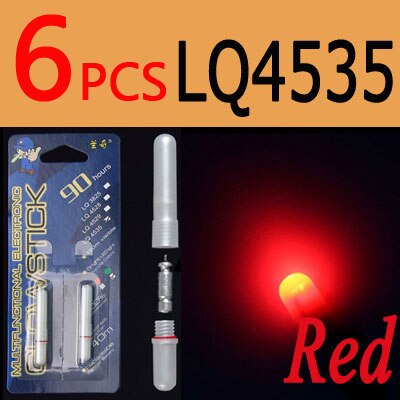 ICERIO 6PCS Electronic Light Sticks Night Fishing Float Rod Light Water Proof Fish Gathering Glow Lamp Lights Luminous Sticks