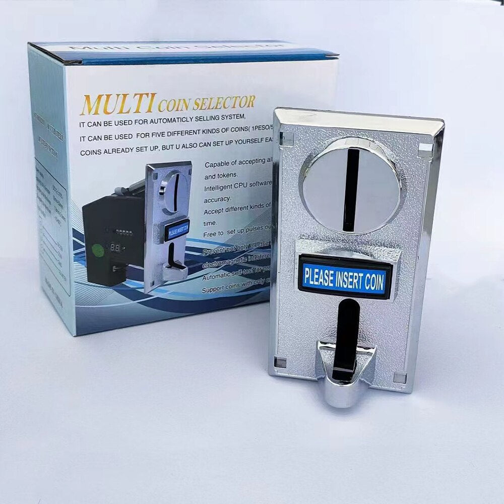 6 Kinds Different Coins Multi Coin Selector Acceptor for Arcade Video Games Vending Machine Part Support Multi Signal Output
