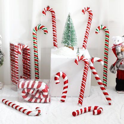 Multi Size Red and White Christmas Candy Canes Christmas Balls Christmas Tree Pendant Family Christmas Decoration New Year