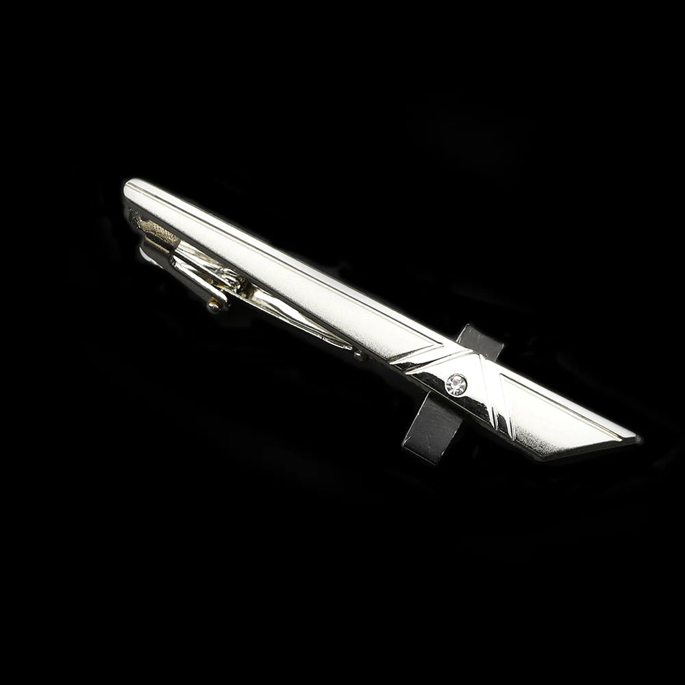 Men's Metal Tie Clip Bright Chrome Stainless Steel Jewelry  Necktie Clips Pin Clasp Clamp Wedding Charm Creative