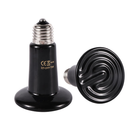 Pet Reptile Far Infrared Ceramic Heating Lamp 110v/220v Heat Emitter Light Bulb 25W 50W 75W 100W 150W 200W Animal Hatch Heating