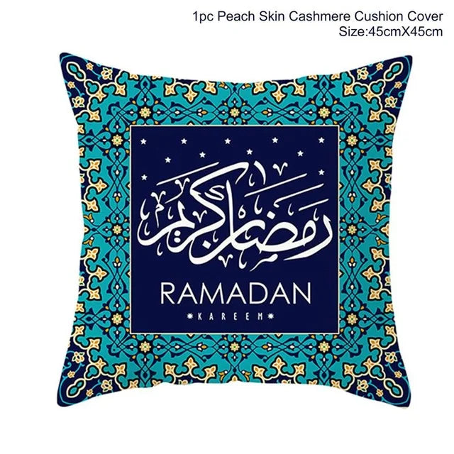 Ramadan MUBARAK Cushion Cover Eid Mubarak Decoration Islamic Muslim Party Favors Islam Eid Al Adha Ramadan Kareem 45x45cm