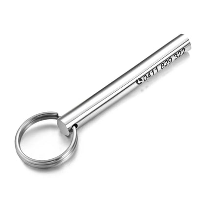 Custom Phone Number Logo Name Keychain Women Men Car Key Ring Laser Engraveing Key Chain Stainless Steel Personalized