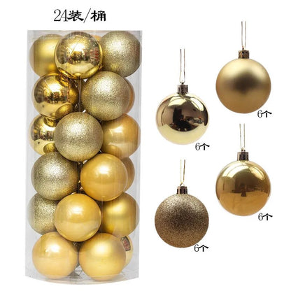 24/36pcs Christmas Balls Christmas Tree Ornament Hanging Pendent Xmas Decoration 2023 Christmas Ornaments Navidad 2024