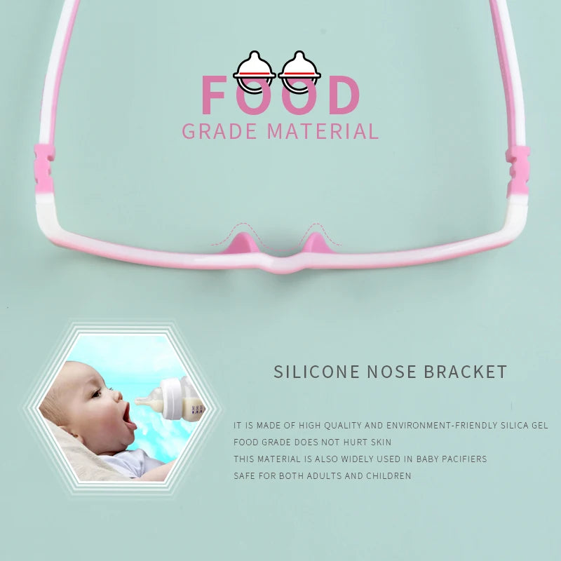 SECG Ultralight Flexible Soft Kids Frame Children Optical Spectacle Frame Glasses for Sight Eyeglass Lunettes De Vue Enfant
