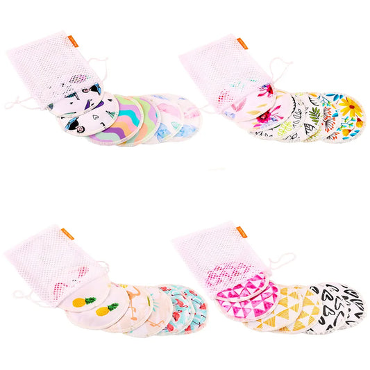 HappyFlute Super Absorbency Bamboo Nursing Pads Mum Use With Laundry Bag Waterproof Washable Feeding Pad Reusable Breast Pads