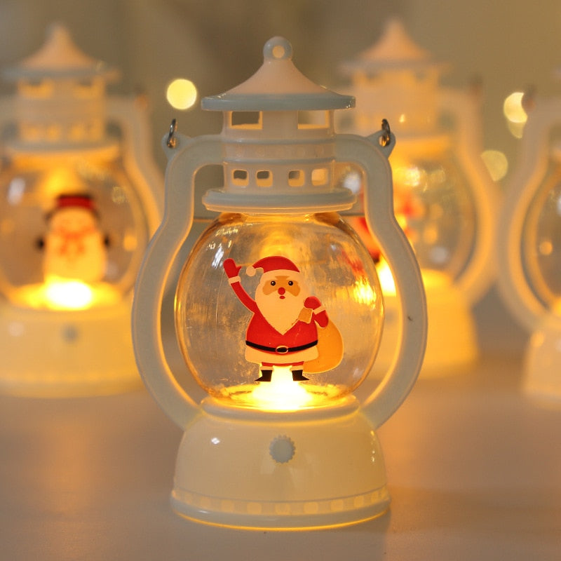 Christmas Portable Small Oil Lamp Led Light Christmas Decorations for Home Christmas Ornament Xmas Navidad Natal New Year 2023