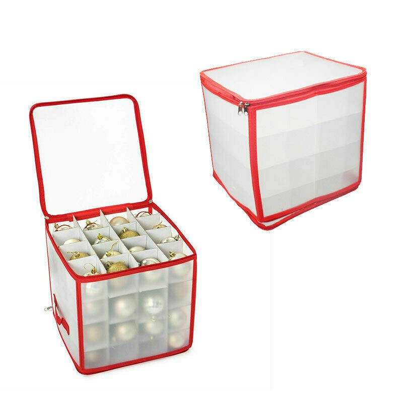 64 Baubles Storage Box Christmas Xmas Tree Decorations Organiser Christmas Balls Storage Organizer Bauble Storage Divider