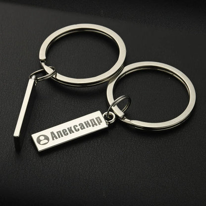 Exquisite Anti-Lost Keychain Small Chic Personalized Customized Keyring  for Car Name for Men Women Key Chain P021