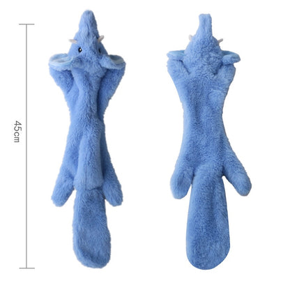 2023 New Cute Plush Toys Squeak Pet Wolf Rabbit Animal Plush Toy Dog Chew Squeaky Whistling Involved Squirrel Dog Toys