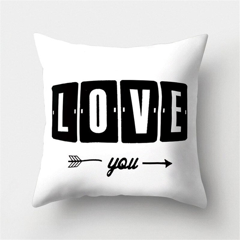 45x45cm Black White Geometric Cushion Cover Car Pillowcase Sofa Cushions Decorative Pillowcover Home Decor Pillow Cases