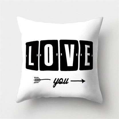 45x45cm Black White Geometric Cushion Cover Car Pillowcase Sofa Cushions Decorative Pillowcover Home Decor Pillow Cases