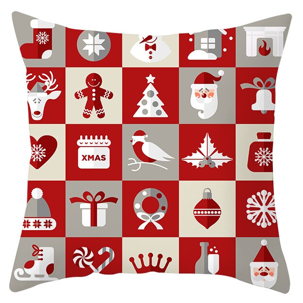 45x45cm Santa Claus Christmas Pillowcase Merry Christmas Decor for Home Christmas Ornament Xmas