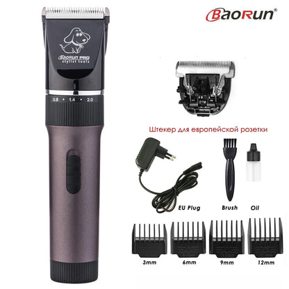 BaoRun P6 Professional Dog Hair Trimmer Rechargeable Pet Cat Grooming Clipper Shaver Low-Noise Electric Cutters Haircut Machine