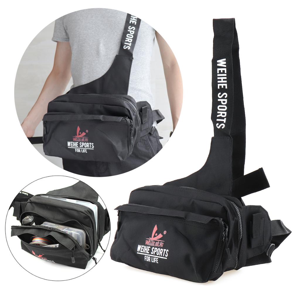 3 Layer Large Capacity Durable Nylon Fishing Bag Messenger Waist Bag Waterproof Fishing Lure Reel Line Tackle Storage Bags