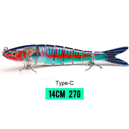 VTAVTA 10/14cm Sinking Wobblers Fishing Lures Jointed Crankbait Swimbait 8 Segment Hard Artificial Bait for Fishing Tackle Lure
