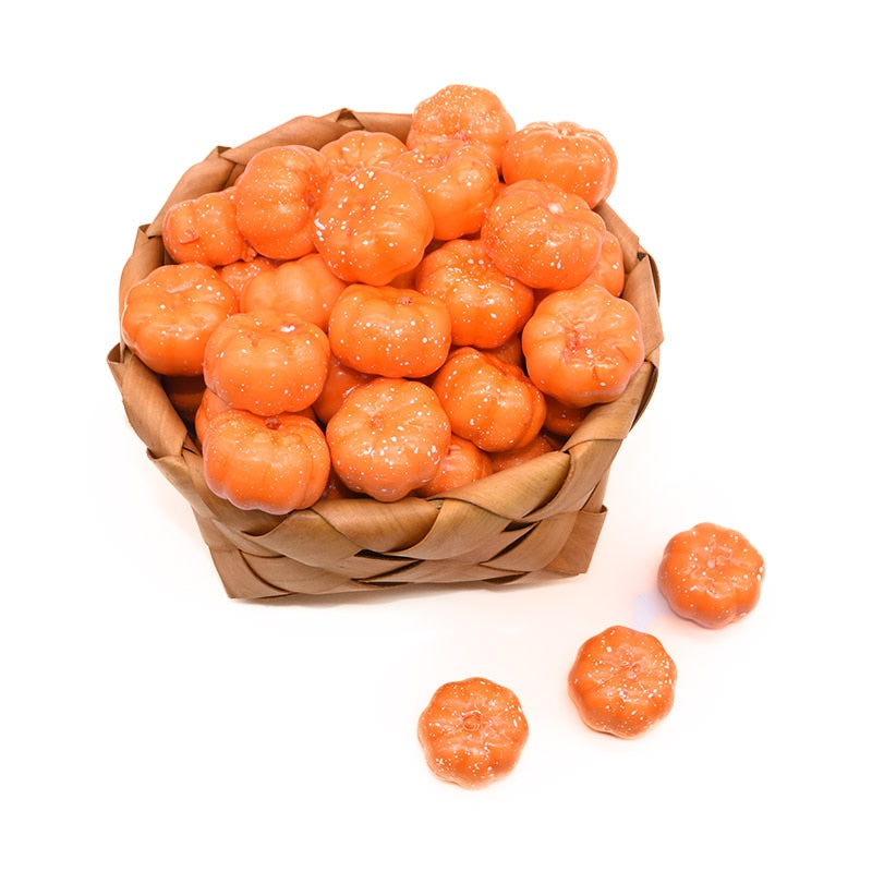 25Pcs Mini Artificial Pumpkin Fake Simulation Vegetabl Happy Halloween Decoration for Home Halloween Props DIY Crafts