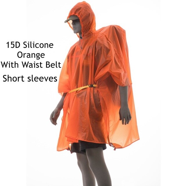 3F UL Gear Single Person Poncho Ultralight Hiking Cycling Raincoat Outdoor Awning Camping  15D Silicone 210T