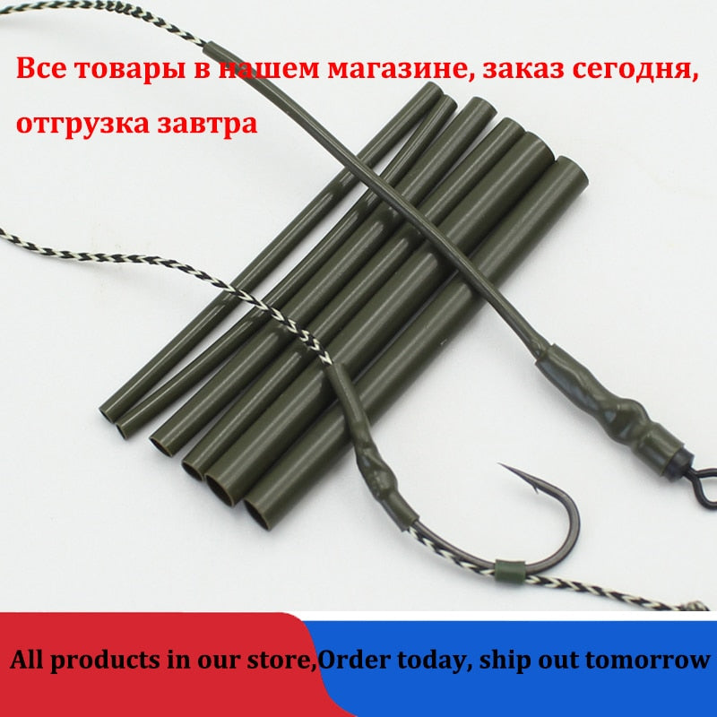 30PCS Carp Fishing Accessories Anti Tangle Sleeves Line Aligner Tube for Carp Fishing Rig Hair Ronnie Rig Terminal Tackle
