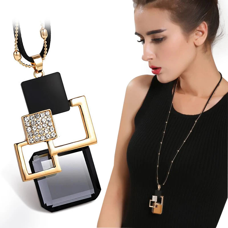 Long Necklaces & Pendants for Women Maxi Collier Femme Geometric Chain Fashion Necklace Statement Colar Accessories Jewelry 2022