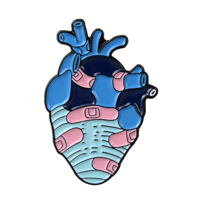 Heart Enamel Pin Starry Heart Brave Cats Bloodthirsty Hug Brooches Bag Clothes Lapel Pin Badge Jewelry