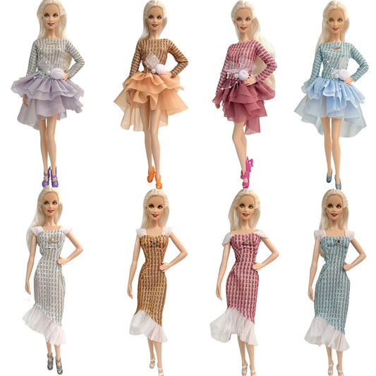 NK  1x Doll Ballet Dress for Barbie Doll Fashion Party Skirt Dollhouse Dancing Clothes for 1/6 BJD FR Doll Accessories Toys JJ