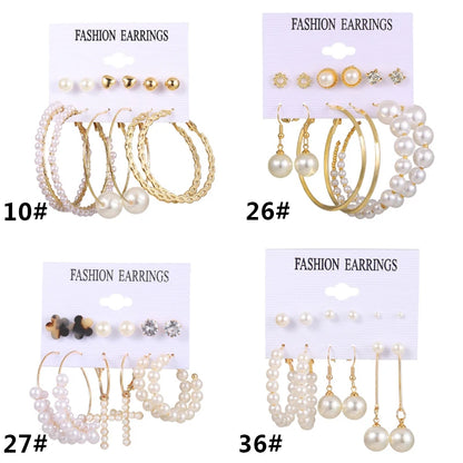 17KM Vintage Tassel Acrylic Earrings for Women Bohemian Earrings Set Big Dangle Drop Earring 2020 Brincos Female Jewelry