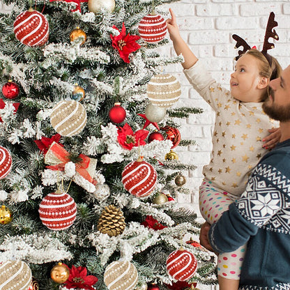 8cm Gold Foam Pearl Christmas Balls Ornament Shatterproof Hanging Christmas Tree Ball Xmas Decorations Navidad Noel